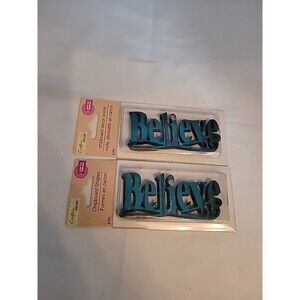 Crafter's Square Laser Cut Words BELIEVE LOT OF 2 Packages TOTAL 6 Words New